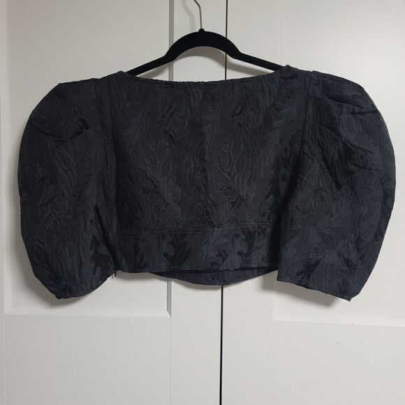 Who What Wear Div cropped puff sleeve top, medium - Picture 10 of 11